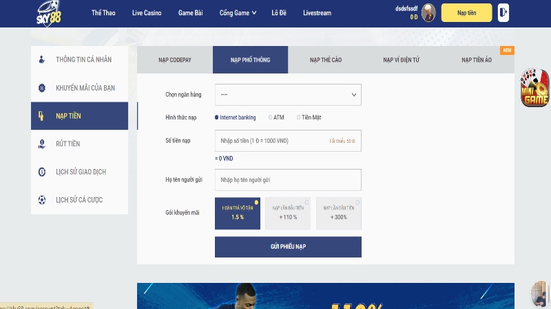 Nạp Tiền FB88 – Hướng Dẫn Nhanh, An Toàn 2026 1 Nạp tiền FB88 qua tài khoản ngân hàng