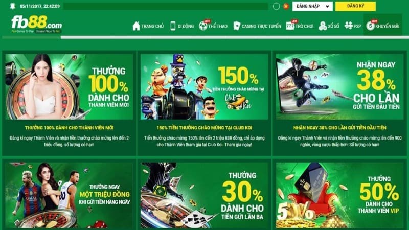 Khuyến Mãi FB88 – Nhận Thưởng Lớn Khi Đăng Ký 2026 4 Khi bet thủ thực hiện gửi tiền lần đầu vào tài khoản, sẽ nhận được một khoản